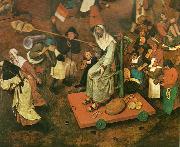 Pieter Bruegel detalj fran fastlagens strid med fastan painting